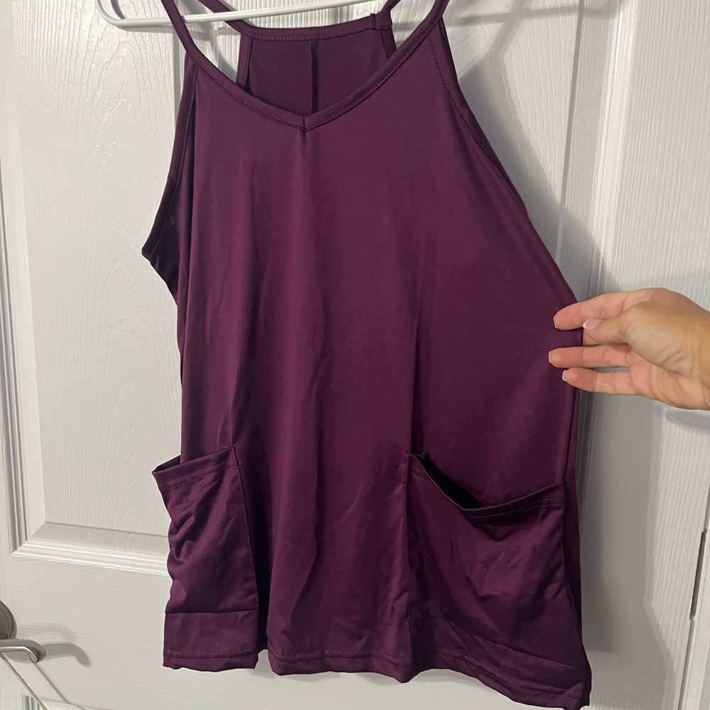Women's Purple Sleeveless Jumper